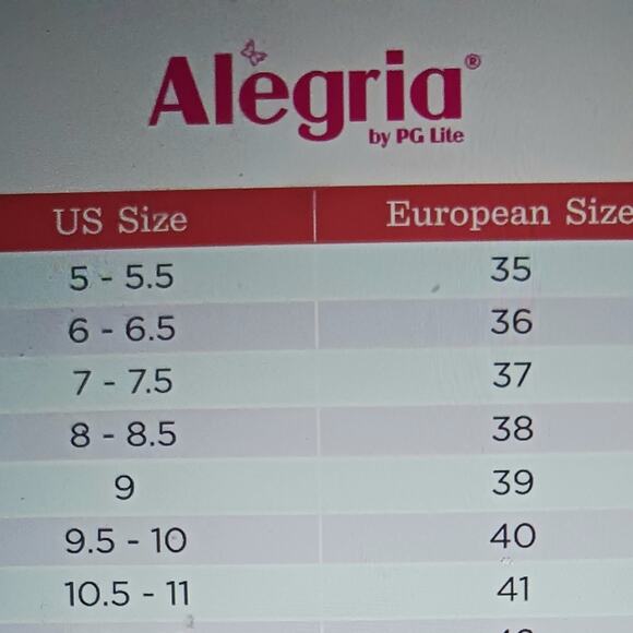 SS1544 EUC $100 ALEGRIA Sandals size 36 US 6/6.5 - Picture 11 of 11